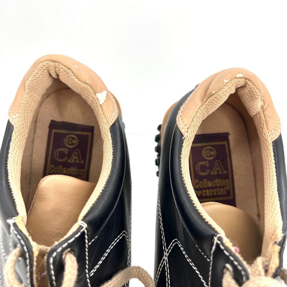 CA COLLECTION BY CARRINI BLACK TAN LEATHER SHOES - 10W - Picture 6 of 12